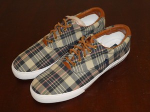 Polo-Ralph-Lauren-Vaughn-mens-shoes-sneakers-new-cape-cod-leather-plaid