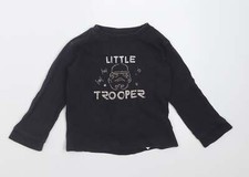 George Boys Grey Cotton Blend Casual Size 12-18 Months Pullover - litt