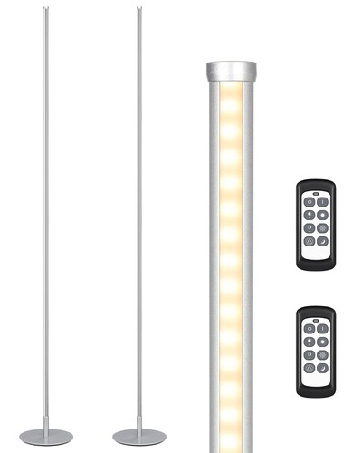 EDISHINE LED Corner Floor Lamp,Minimalist Dimmable Light 7 Color Temperature 2Pc - Picture 15 of 16