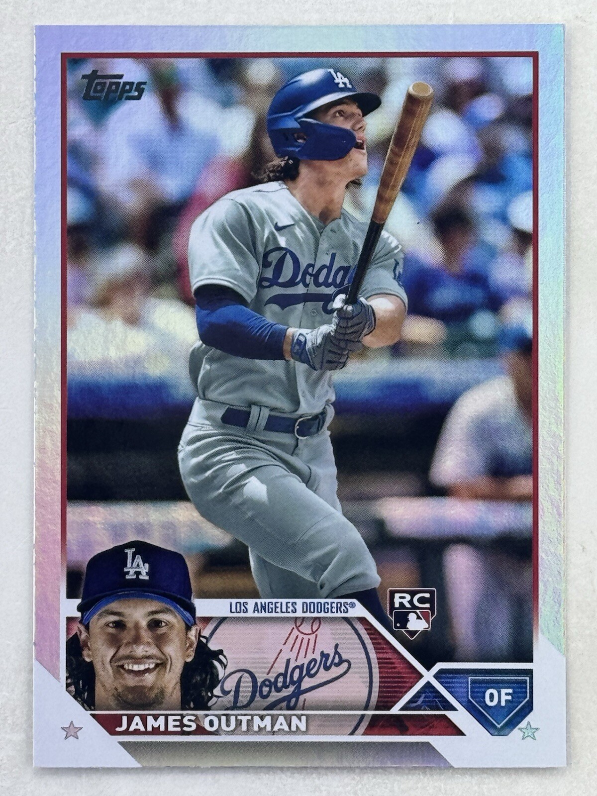 James Outman 2023 Topps Series 2 Rainbow Foil RC #395 MLB Dodgers Rookie Card