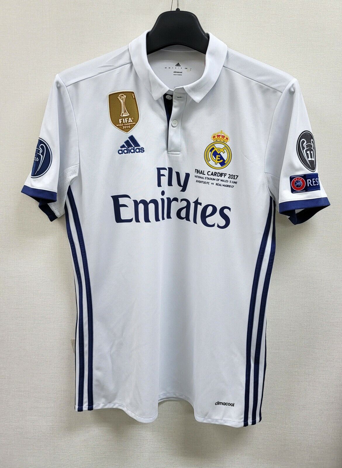 Real MADRID Home S/S No.7 RONALDO UCL 2017 Champions FINAL | eBay