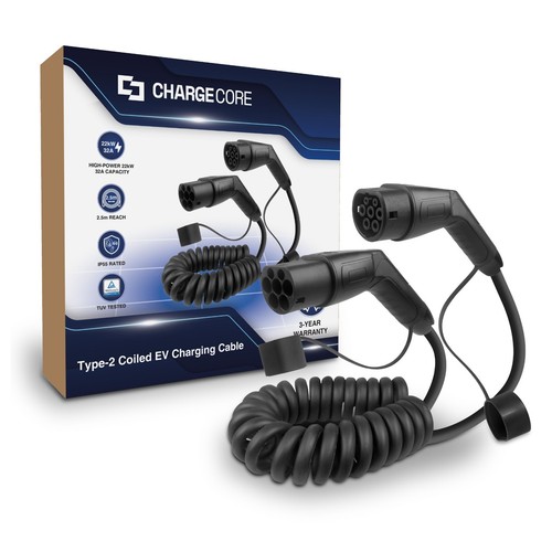 Laser 2.5m EV Charging Cable Type 2 | 22kW 32Amp Fast Charge | Black - Picture 11 of 14