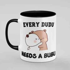 Every Dudu Needs A Bubu Mug - Peach Gomma Valentina's Day Bear Gift Idea - Cute