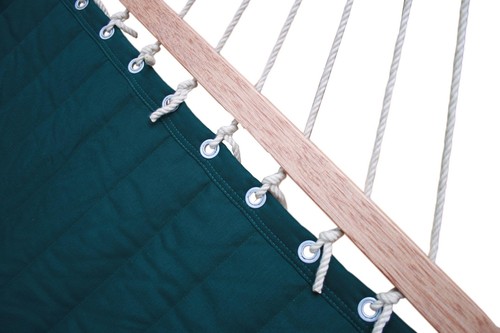 MacaMex Miami Dark Green (certificado FSC™) hamaca de barra acolchada para clima... - Imagen 2 de 2