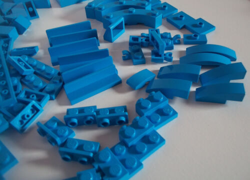 LEGO Dark Azure bricks plates & parts, 154 pieces, 132 grams - Picture 3 of 5