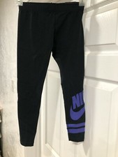 NIKE GIRL'S TIGHT FIT, COLLANT BLACK PANTS 339447-011 SIZE XS NEW FREE SHIP