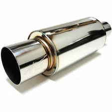 HKS 34002-AK008 Hi Power Universal Exhaust Muffler Polished 75mm 3" Inlet