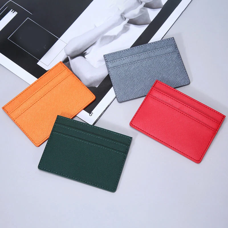 Slim Leather Credit Card ID Holder Wallet Ultra thin Simple Coin