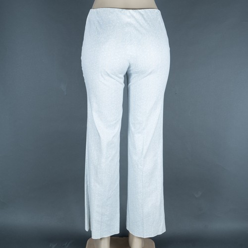 Incotex White/Light Blue Floral Print Cotton Blend Stretch Ankle Pants - SZ 42 - Picture 4 of 10