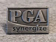 PGA Synergize Professional Golfers' Association Sports Square Pewter Lapel Pin