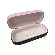 Kate Spade Pink Green Clamshell Hard Sunglasses Case Eyeglasses
