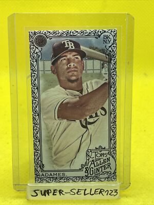 2019 Topps Allen & Ginter MINI CARD - WILLY ADAMES / Tampa Bay Rays BLACK BORDER