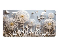 Dandelions Aluminum Front License Plate, Car Accessory, Vanity
