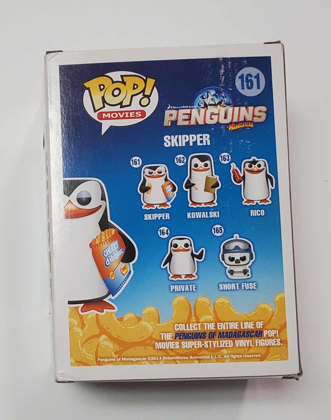Funko Pop Vinyl Skipper 161 Penguins of Madagascar Cheezy Dibbles