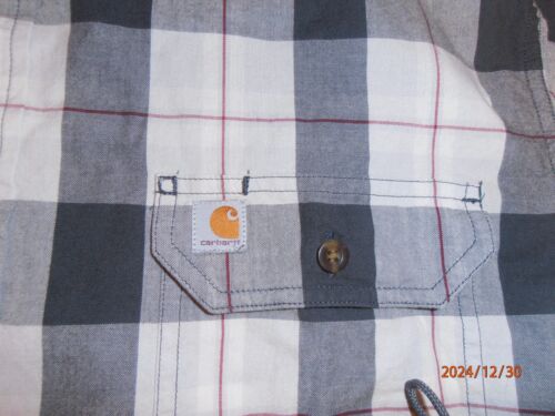 NWT-CARHARTT RELAXED FIT POCKETS BUTTON DOWN COLLAR/BUTTON FRONT SHIRT MENS 2XL - Picture 2 of 6