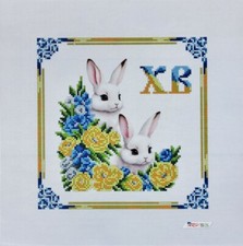Easter Bead Embroidery Kit Needlepoint Baby Decorative Towel Bunny 9515