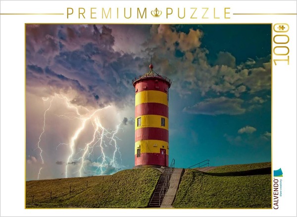 Calvendo Puzzle Pilsum Lighthouse, Germany | 1000 Pieces, Finished Size 25.2 × 1-image