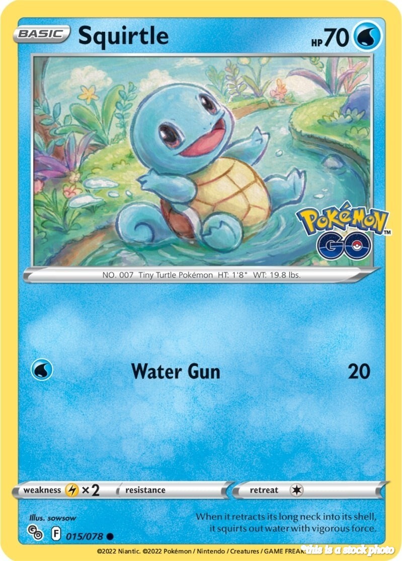 Squirtle PGO 015/078 Pokémon Common NM