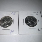 1963 D And 1964 D UNC Washington Quarters 90% Silver