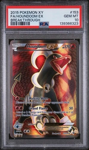 Houndoom EX Full Art Ultra Rare Card 153/162 XY Breakthrough Psa 10 New Cert