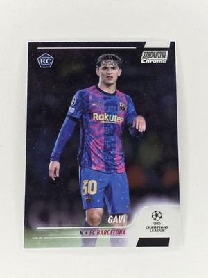 2021-22 Topps Stadium Club Chrome UCL GAVI FCB Base Rookie Card RC Spain