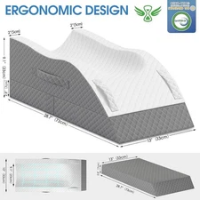 Leg Elevation Pillow for Leg/Knee Surgery Recovery, Memory Foam Leg Pillow