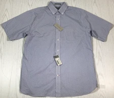 Daniel Cremieux Signature Collection Short Sleeve Button Down Shirt M Cotton New