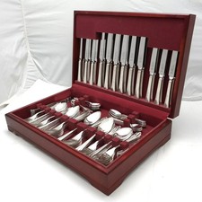 CHILTERN Pattern Butler Heirloom Silver Service 124 Piece Canteen of Cutlery Set