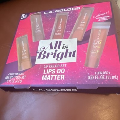 L.A. COLORS All is Bright Lips Do Matter 5-Piece Matte Lip Set Limited Edition