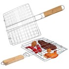  2 stücke quadratisch gegrillt fisch huhn net bbq net picknick net grill mesh