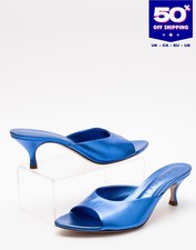 RRP€724 CASADEI Leather Slide Sandals US7 UK4 EU37 Metallic Made in Italy