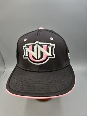 Northwest Nazarene University Nighthawk Hat Cap Fitted 7 1/2 Pink Brest Cancer 