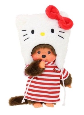 Monchichi x Hello Kitty plush toy Hello Kitty Monchichi collaboration #0b330b