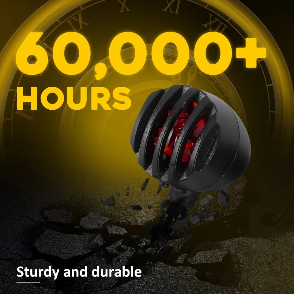 Indicador de señal de giro rojo para freno de parada de motocicleta 2 piezas para Harley Honda Foto 4 de 4