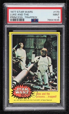 1977 Star Wars Princess Leia Organa Carrie Fisher Luke Skywalker PSA 9 MINT 02ka