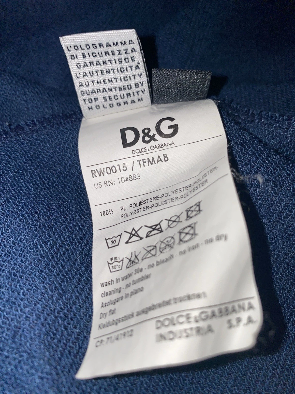 D&G Dolce & Gabbana Vintage Track Jacket Basketball Size L Authentic image 9