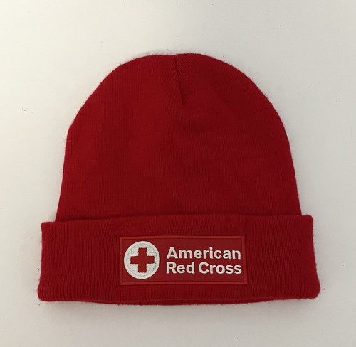 American Red Cross Beanie Hat Red One Size Winter Cap - Picture 1 of 7
