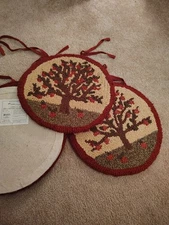 Hand Hooked Chair Pads By Park Designs Set Of 4