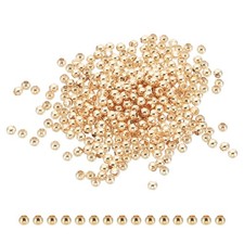 100 Pack 2mm Gold Filled Spacer Beads for Jewelry Making Champagne