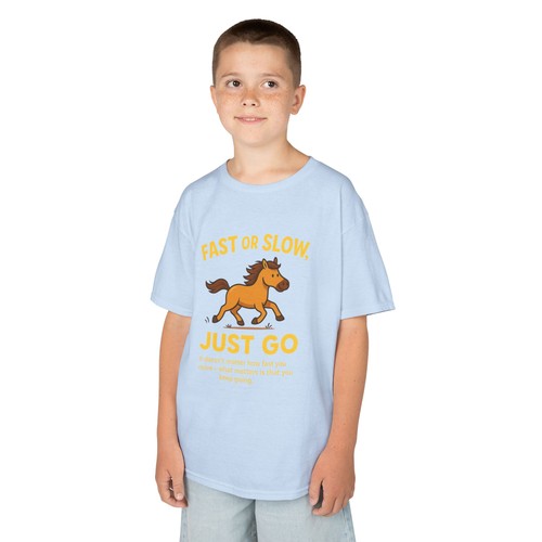 T-Shirt – “Fast or Slow, Just Go” Kids motivational T-shirt - Picture 63 of 105