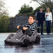 Kids Electric Go Kart, 6V Battery Powered Ride On Car w/ Parent Remote Control