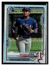 2021 Bowman #BCP-139 Bayron Lora Chrome Prospects Mojo Refractor Rangers