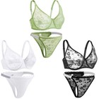 New Womens Lingerie Bras Set Sexy See Through Lace Brassiere Underwear Suit BHS