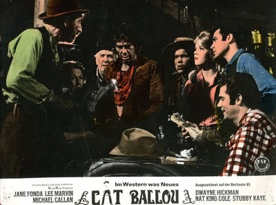 CAT BALLOU: 1 Aushangfoto (ca.24x30cm) HANDCOLORIERT JANE FONDA ; LEE MARVIN -3-