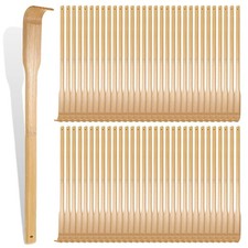 50 Pcs Bamboo Back Scratcher Bulk Traditional Manual Wooden Scratcher for Itchin