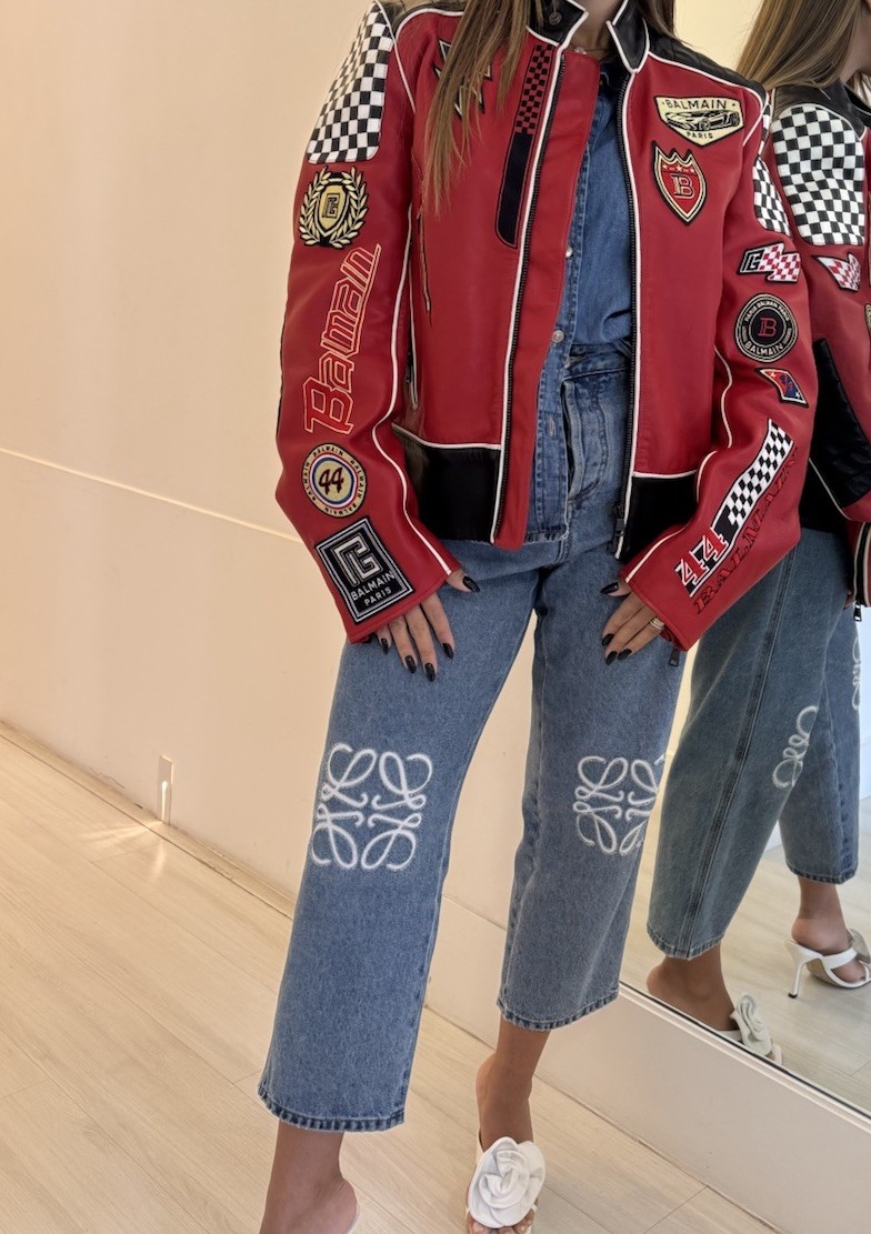 Balmain Leather Jacket – Miami F1 Special Edition Size 48, Unisex