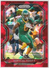 2020 Panini Prizm - Rookie Jamycal Hasty #303 Red Ice Prizm (RC)