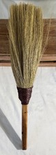 Traditional Primitive Handmade Whisk/Hearth Broom 20  Long Short Wooden Handle