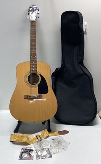 Fender FA 100 Dreadnought Chitarra Acustica 6 Corde Naturale con Borsa Gig