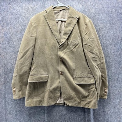 Massimo Dutti Blazer Mens 40 Beige Cotton Two Button Sport Coat Jacket